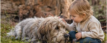 Hund mit Kindern im Familienalltag